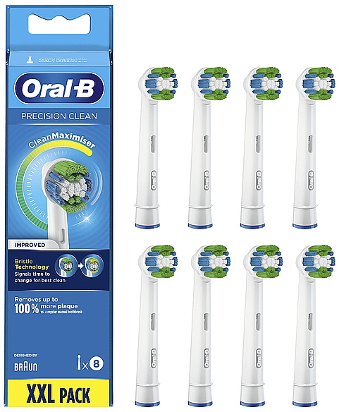 Wymienne końcówki do elektrycznej szczoteczki do zębów, 8 szt. - Oral-B Precision Clean Clean Maximizer — Zdjęcie N1