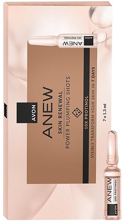 Ujędrniające serum do twarzy w ampułkach - Avon Anew Skin Renewal Power Plumping Shots — Zdjęcie N1