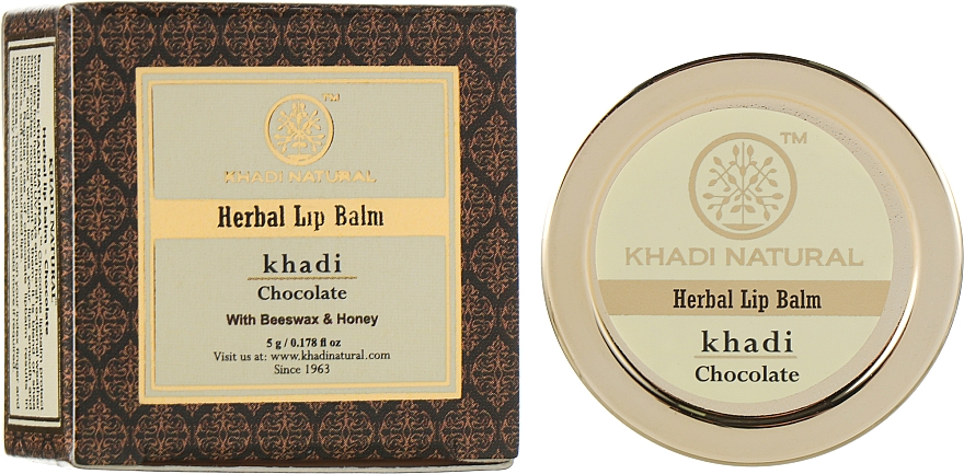 Naturalny ajurwedyjski balsam do ust Czekolada - Khadi Natural Ayurvedic Herbal Lip Balm Chocolate — Zdjęcie N3