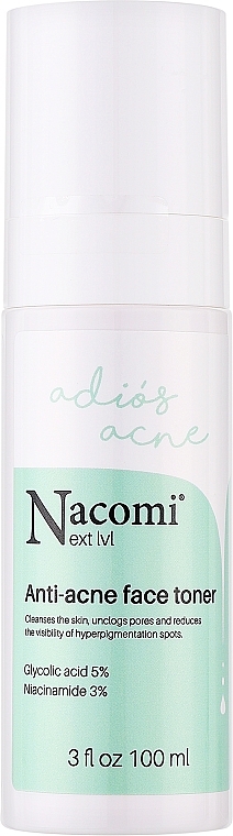 Przeciwtrądzikowy tonik do twarzy - Nacomi Next Level Anti-acne Face Toner — Zdjęcie N1