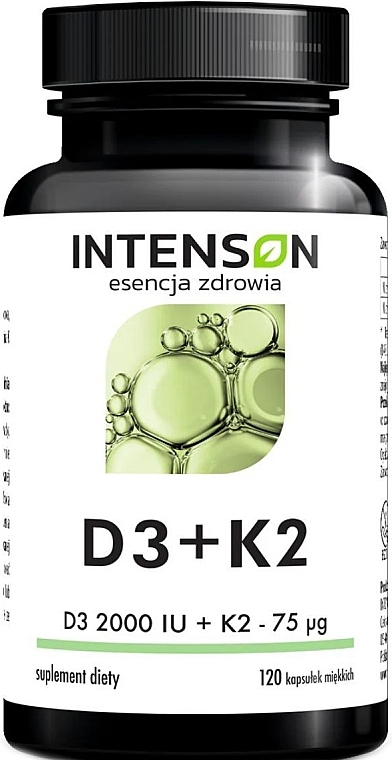 Suplement diety Witamina D3 + K2 - Intenson D3 + K2 — Zdjęcie N1