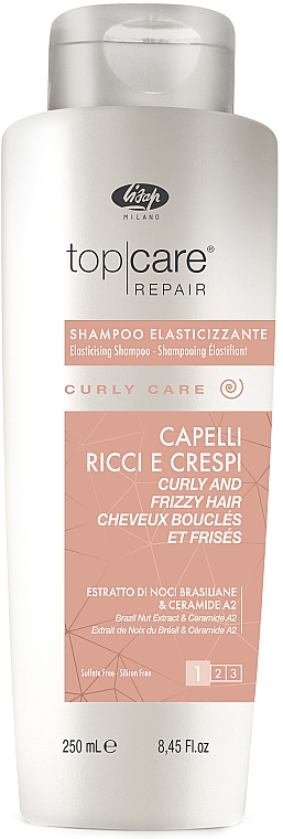 Szampon do włosów kręconych i niesfornych - Lisap Milano Curly Care Elasticising Shampoo — Zdjęcie N2