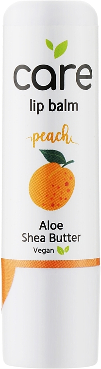 Balsam do ust Brzoskwinia - Quiz Cosmetics Lip Balm Care Peach Aloe & Shea Butter — Zdjęcie N1