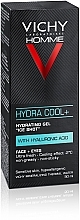 PRZECENA!  Nawilżający żel chłodzący z kwasem hialuronowym dla mężczyzn do twarzy i skóry wokół oczu - Vichy Homme Hydra Cool+ Hydrating Gel Face + Eyes * — Zdjęcie N3