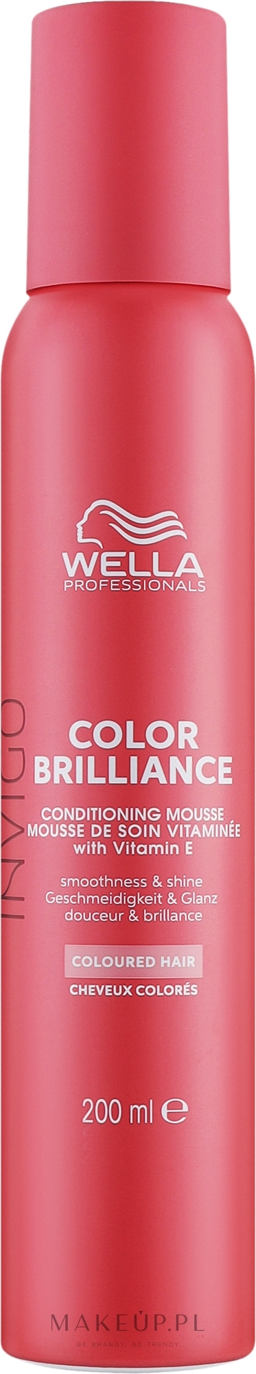 Pianka do włosów - Wella Professionals Invigo Color Brilliance Conditioning Mousse  — Zdjęcie 200 ml