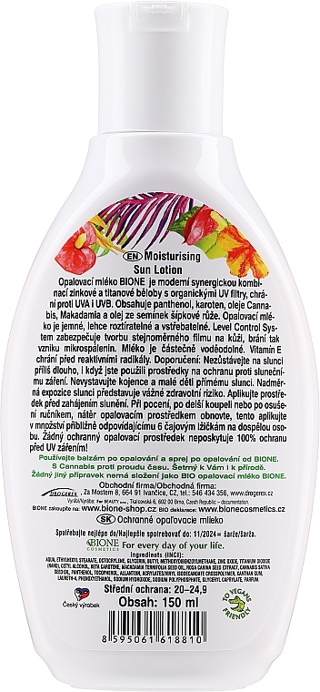 WYPRZEDAŻ Ochronny balsam do opalania SPF20 - Bione Cosmetics * — Zdjęcie N2