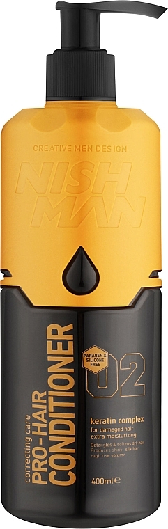 Nabłyszczająca odżywka do włosów - Nishman Pro-Hair Conditioner 02 Keratin Complex — Zdjęcie N1