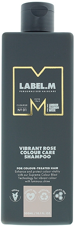 Szampon do włosów farbowanych - Label.m Vibrant Rose Colour Care Shampoo — Zdjęcie N1