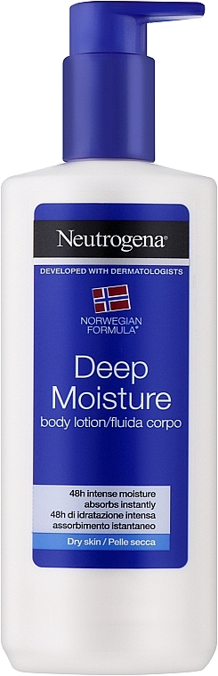Głęboko nawilżający fluid do twarzy i ciała - Neutrogena Deep Moisture Body Lotion Crema Fluida — Zdjęcie N1
