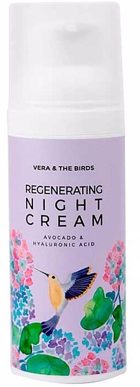 Rewitalizujący aktywny krem do twarzy na noc - Vera And The Birds Regenerating Night Cream — Zdjęcie N1