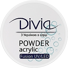 Proszek akrylowy do przedłużania paznokci, Di1816 - Divia Acrylic Powder Fusion UV/LED — Zdjęcie N1