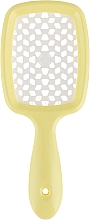 Szczotka pneumatyczna do włosów, żółto-biała - Janeke Superbrush Small — Zdjęcie N2