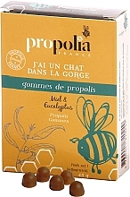 Suplement diety Propolis, miód i eukaliptus, w pastylkach do ssania - Propolia Propolis Gums Honey & Eucalyptus — Zdjęcie N2