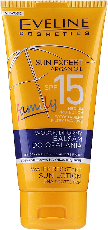 Wodoodporny balsam do opalania SPF 15 - Eveline Cosmetics Sun Expert