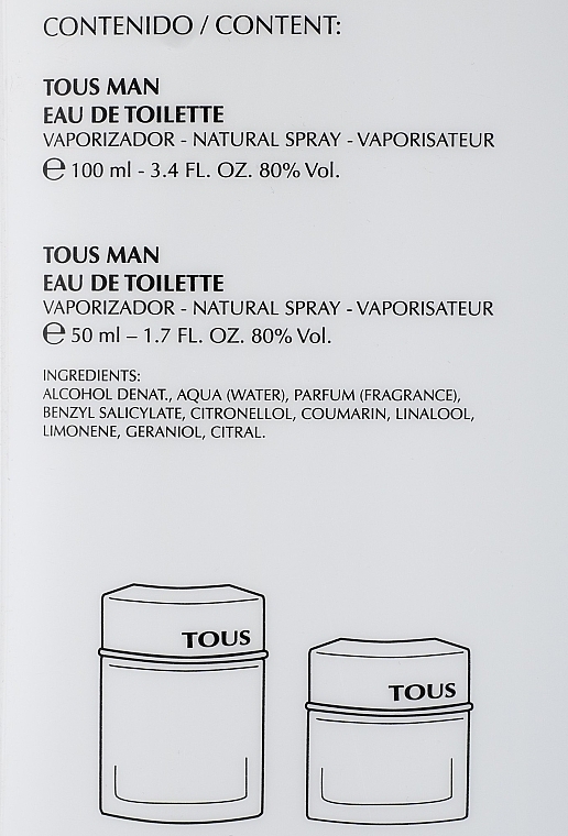 Tous Man - Zestaw (edt 100 ml + edt 50 ml) — Zdjęcie N4