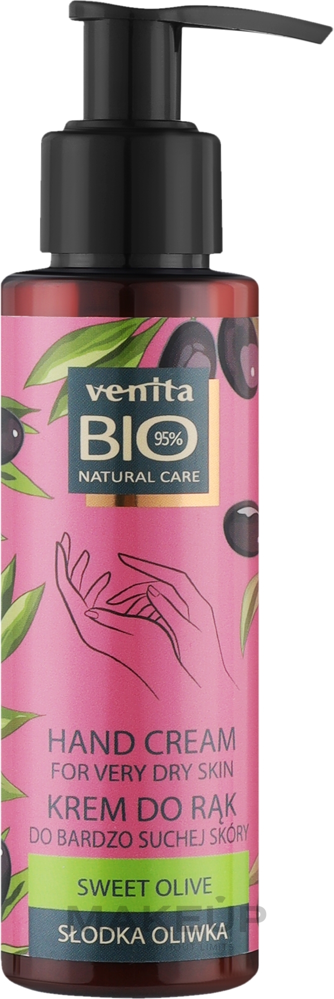Krem do bardzo suchej skóry rąk Słodka oliwka - Venita Bio Natural Care Hand Cream Sweet Olive — Zdjęcie 100 ml