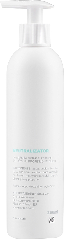 Neutralizator do zabiegów eksfoliacji kwasami - Neutrea BioTech Peel Neutralizer — Zdjęcie N2