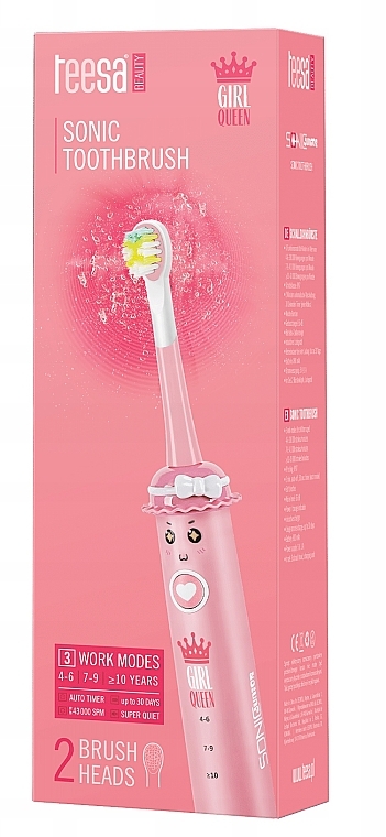 Elektryczna szczoteczka soniczna dla dziewczynek - Teesa Sonic Toothbrush Junior Girl TSA8006  — Zdjęcie N4