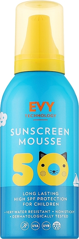 Pianka do ciała chroniąca przed słońcem dla dzieci - EVY Technology Sunscreen Mousse For Children SPF50 — Zdjęcie N1