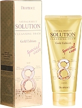 Kup PRZECENA! Pianka do mycia twarzy na bazie złota i mieszanki 8 orientalnych ziół - Deoproce Natural Perfect Solution Cleansing Foam Gold Edition *
