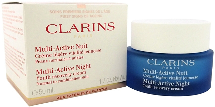 Krem na noc - Clarins Multi-Active Night Youth Recovery Cream Normal to Combination Skin — Zdjęcie N2