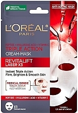 Przeciwzmarszczkowa maska do twarzy o potrójnym działaniu - L'Oreal Revitalift Laser X3 Cream-Mask — Zdjęcie N1