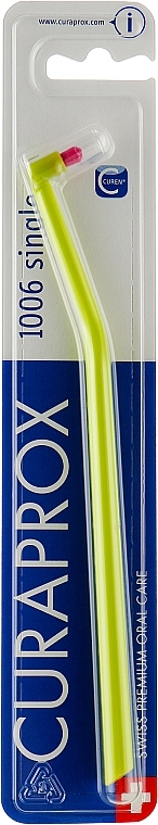 Jednopęczkowa szczoteczka do zębów Single CS 1006, zielono-różowa - Curaprox — Zdjęcie N1
