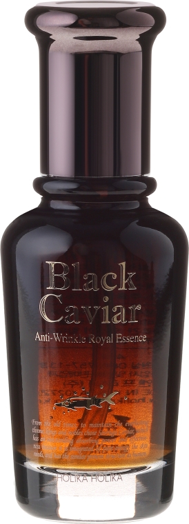 Esencja do twarzy z ekstraktem z czarnego kawioru - Holika Holika Black Caviar Anti-Wrinkle Royal Essence — Zdjęcie N2