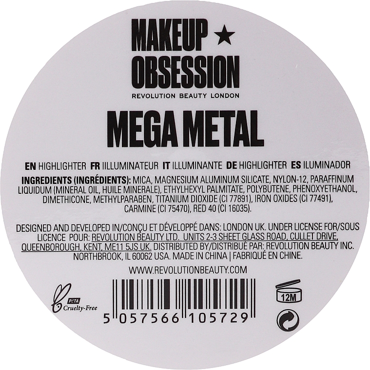 Rozświetlacz do twarzy - Makeup Obsession Mega Metal Highlighter — Zdjęcie N2