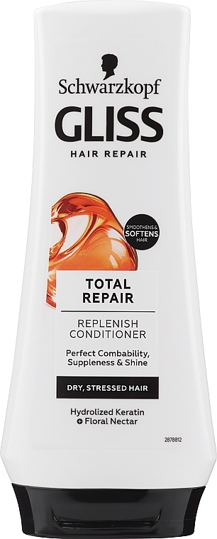 Odżywka do włosów suchych i zniszczonych - Gliss Kur Total Repair Replenish Conditioner — Zdjęcie N1