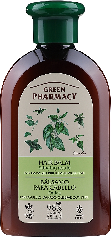 Balsam do włosów zniszczonych, łamliwych i osłabionych Pokrzywa zwyczajna - Green Pharmacy — Zdjęcie N1