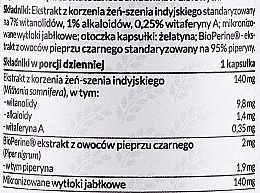 Suplement diety Aszwagandha + Bioperyna - Pharmovit Ashwagandha + BioPerine — Zdjęcie N2