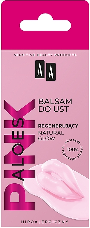 Rewitalizujący balsam do ust - AA Pink Aloes Regenerating Natural Glow Lip Balm — Zdjęcie N1