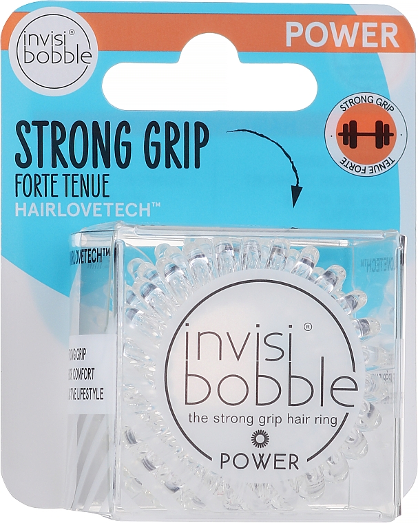 Gumka do włosów - Invisibobble Power Hair Ring Crystal Clear — Zdjęcie N1