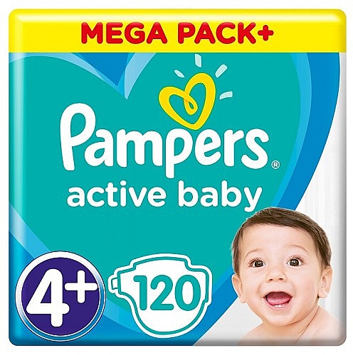 Pieluchy Active Baby 4 (9-14 kg), 120 szt - Pampers — Zdjęcie N1