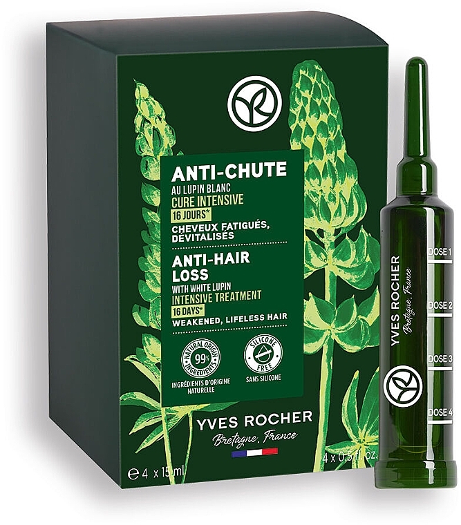 Ampułki przeciw wypadaniu włosów - Yves Rocher Anti-Hair Loss With White Lupin — Zdjęcie N1