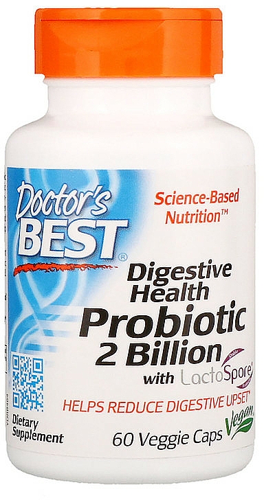 Probiotyk na zdrowie układu pokarmowego - Doctor's Best Digestive Health Probiotic 2 Billion — Zdjęcie N1