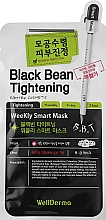 Kup Maska do twarzy w płachcie z ekstraktem z czarnej fasoli - WellDerma Black Bean Tightening Weekly Smart Facial Mask Sheet