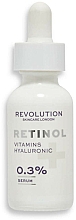 Serum do twarzy z retinolem - Revolution Skincare 0.3% Retinol with Vitamins & Hyaluronic Acid Serum — Zdjęcie N1