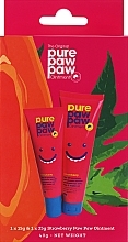 Kup Zestaw regenerujących balsamów do ust - Pure Paw Paw Duo Strawberry (lip/balm/15g + lip/balm/25g)