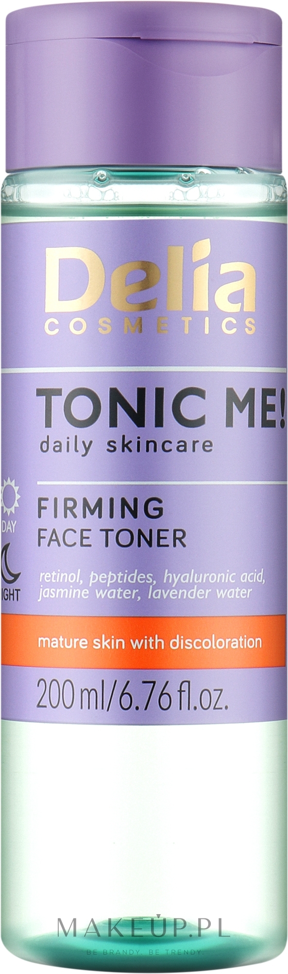 Ujędrniający tonik do twarzy na noc - Delia Cosmetics Tonic Me — Zdjęcie 200 ml
