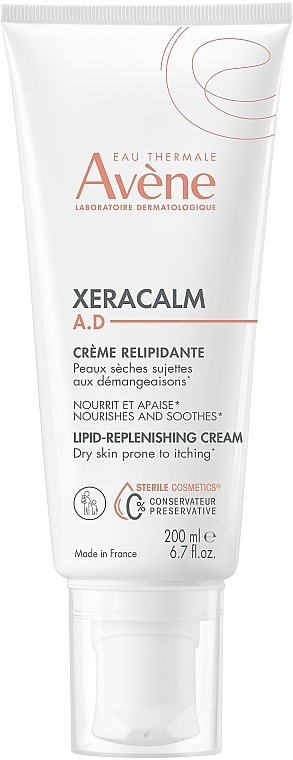 Krem do twarzy i ciała do skóry suchej - Avène XeraCalm A.D Lipid-replenishing Cream — Zdjęcie N1