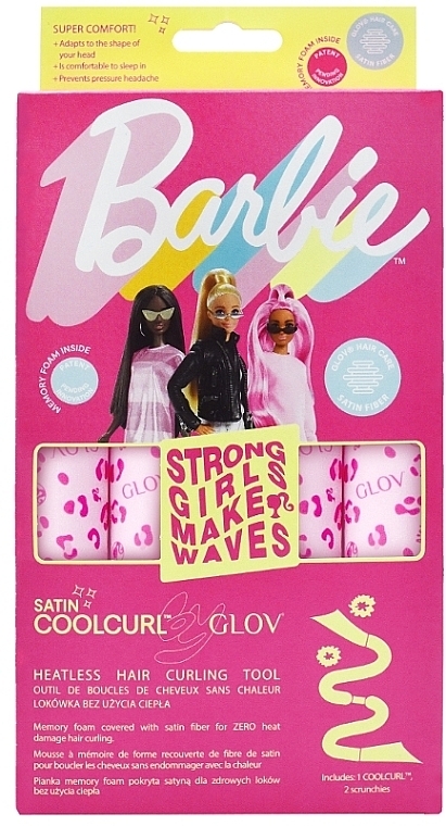 Lokówka do kręcenia włosów na zimno Barbie, w pudełku, różowa panterka - Glov Cool Curl Barbie Pink Panther — Zdjęcie N2