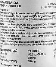 Suplement diety Witamina D3 - BiosLine Principium D3 Vegan 2000 UI — Zdjęcie N2