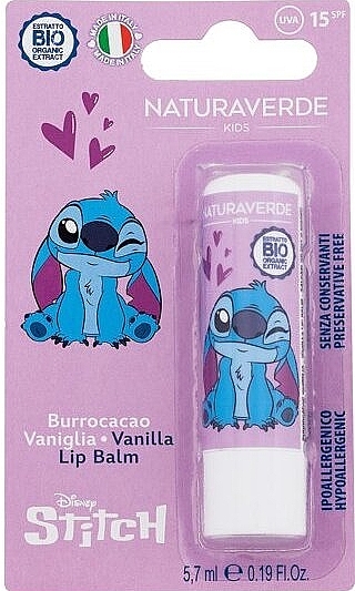 Balsam do ust Stitch - Naturaverde Kids Disney Stitch Lip Balm SPF15 — Zdjęcie N1