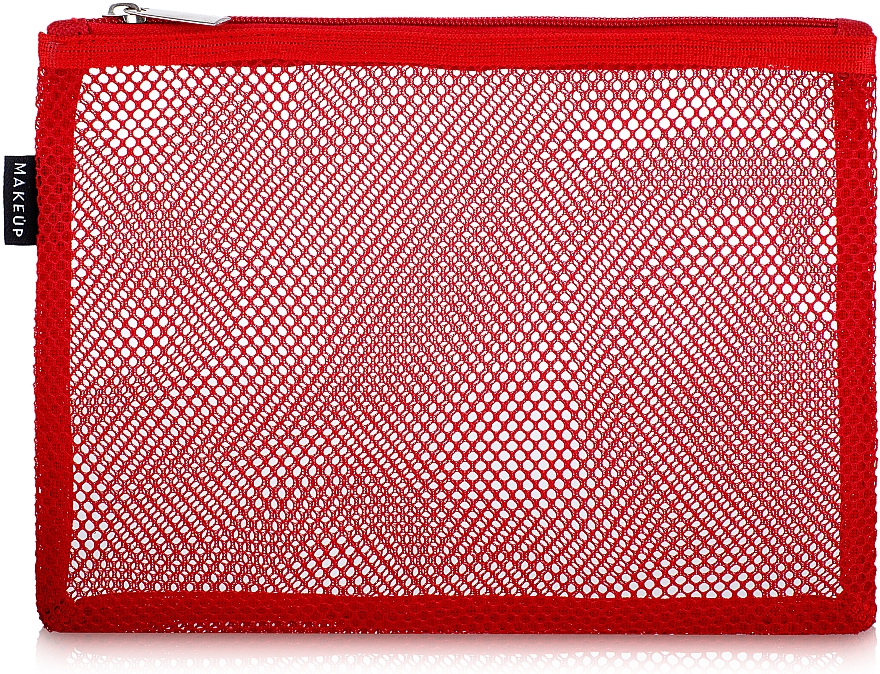 Kosmetyczka podróżna, czerwona, Red mesh, 23 x 15 cm - MAKEUP — Zdjęcie N1