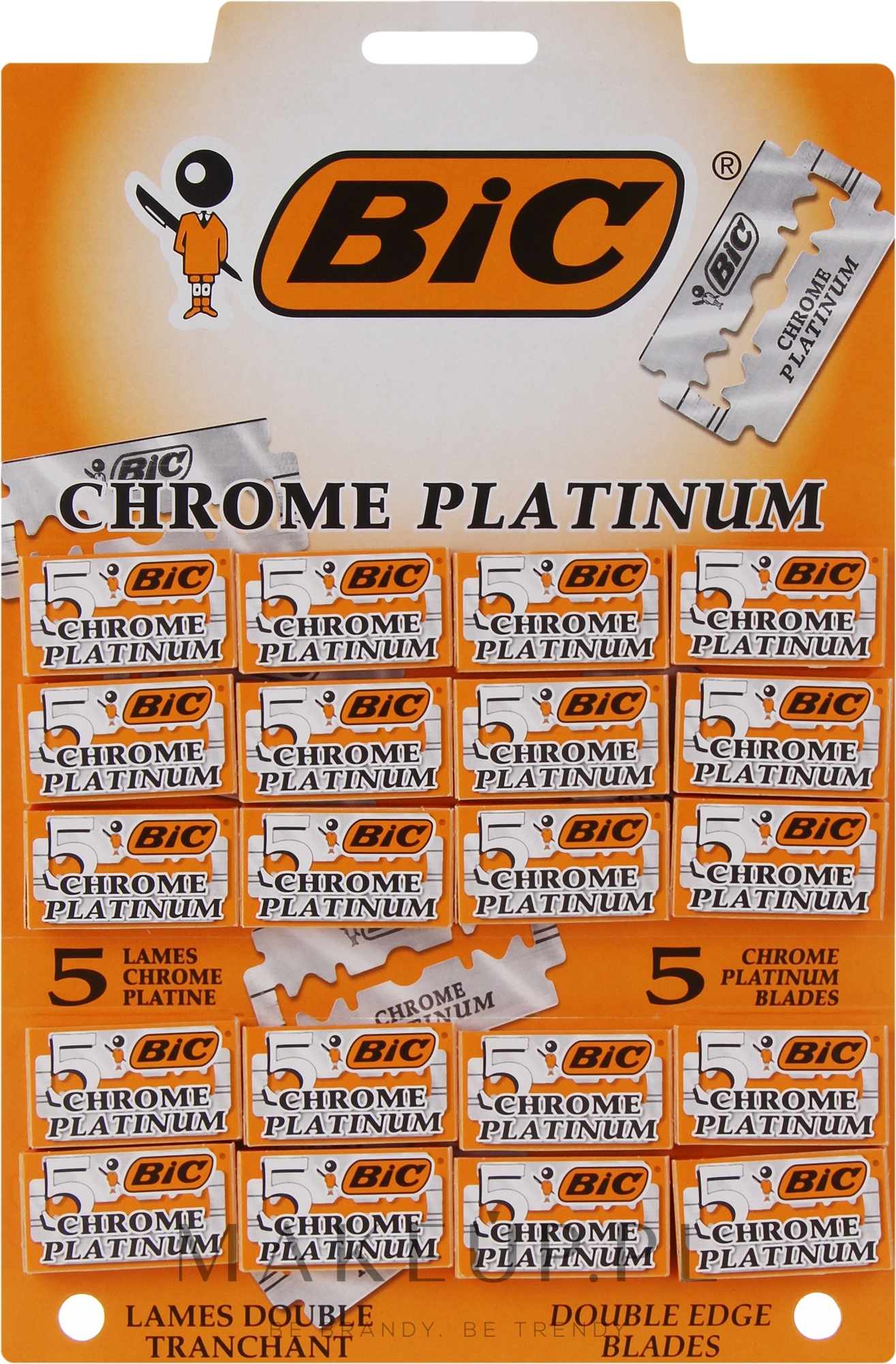 Zestaw ostrzy do maszynek Chrome Platinum, 5 x 20 szt. - Bic — Zdjęcie 5 x 20 szt.