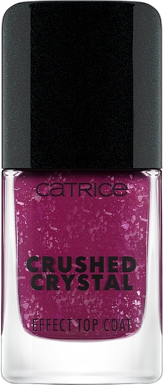 Top coat do paznokci Efekt pokruszonego kryształu - Catrice Crushed Crystal Effect Amethyst Aura Top Coat — Zdjęcie N2