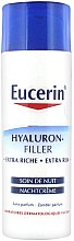 Kup Przeciwzmarszczkowy krem do skóry suchej i bardzo suchej na noc - Eucerin Hyaluron-Filler Extra Riche Night Cream