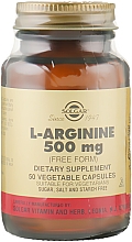 L-arginina 500 mg - Solgar L-Arginine — Zdjęcie N2